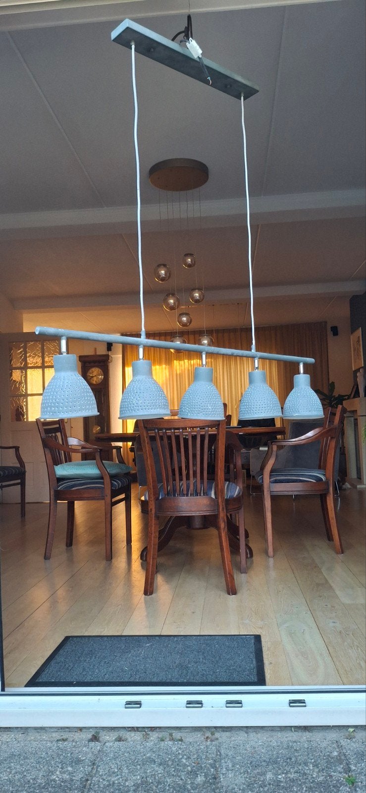 Hang-tafellamp, Ophalen, Gebruikt, Kunststof, E27 (groot)