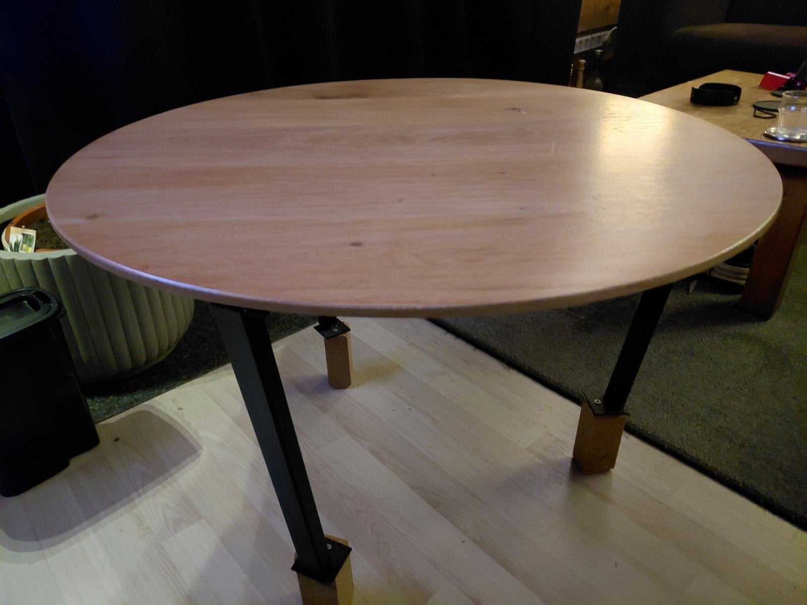Ronde tafel met afneembare klossen - diameter 75cm, Gebruikt, 50 tot 100 cm, Rond, 5 – 50