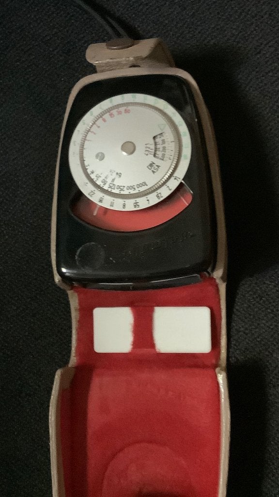 Vintage Weimar lux Belichtingsmeter in etui, Ophalen of Verzenden, Gebruikt, Compact, Overige Merken