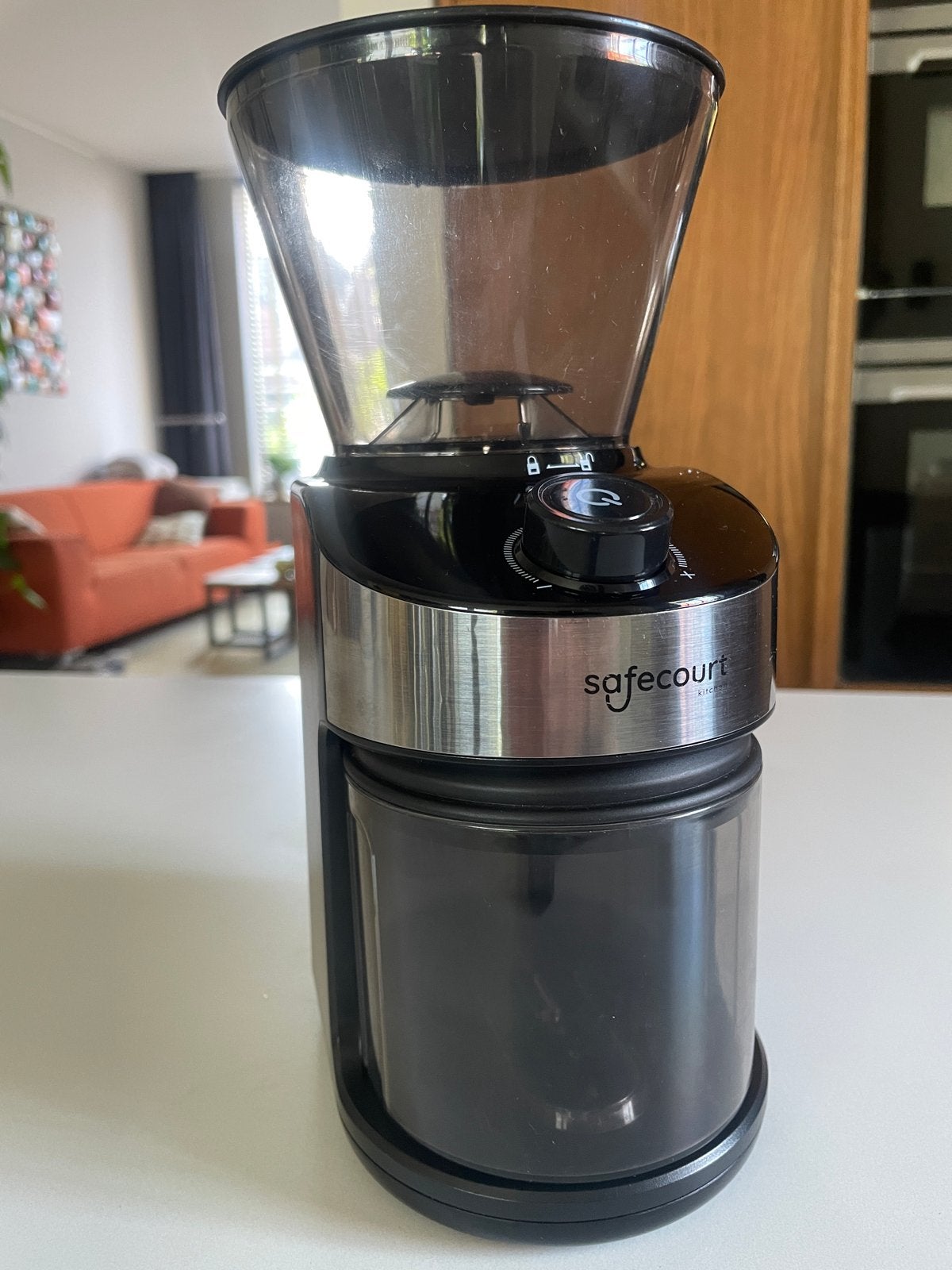 Safecourt Koffiemolen - Instelbare maalgraad, Overige modellen, 10 kopjes of meer, Zo goed als nieuw, Koffiebonen