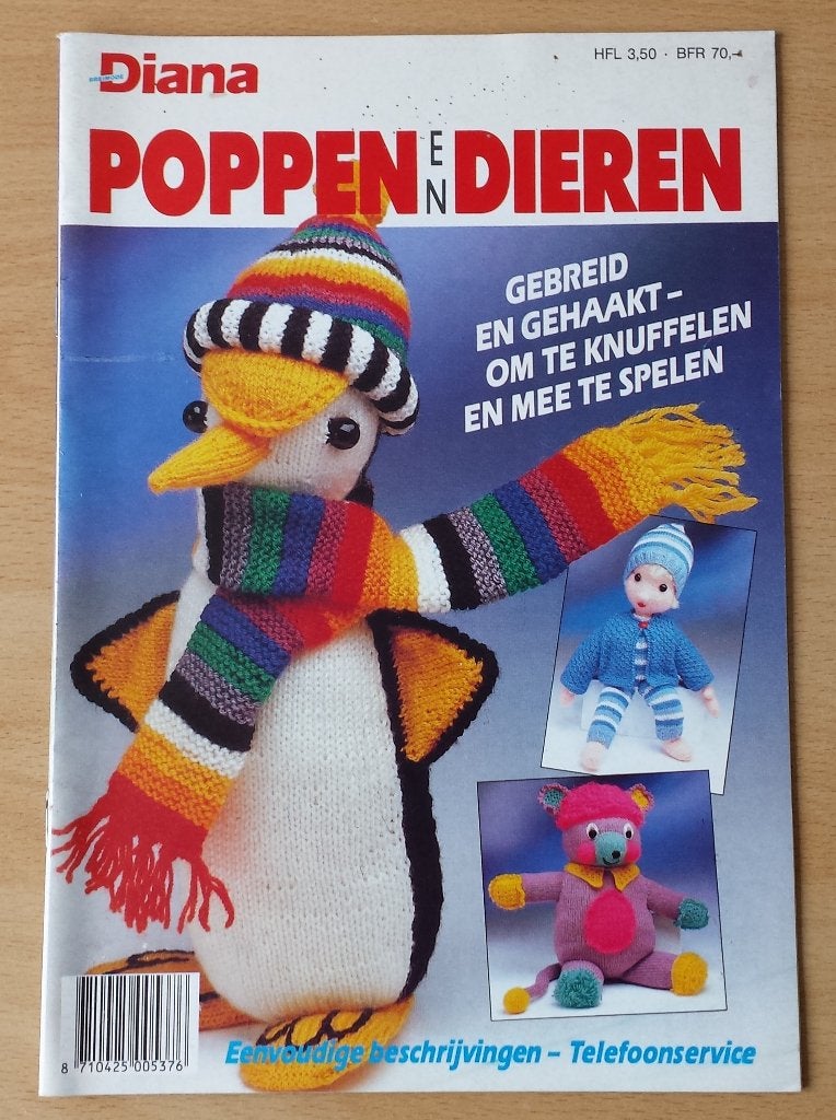 Diana - Poppen en Dieren - 1989 - Haken + Breien, Gebruikt, Breien of Haken, Diana, Ophalen of Verzenden