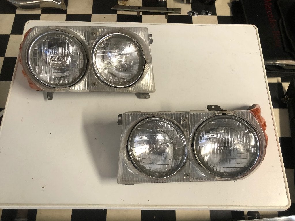 Set Mercedes Benz W107 SL Koplampen ! Zie foto, Auto-onderdelen, Verlichting, Ophalen of Verzenden, Gebruikt, Mercedes-Benz
