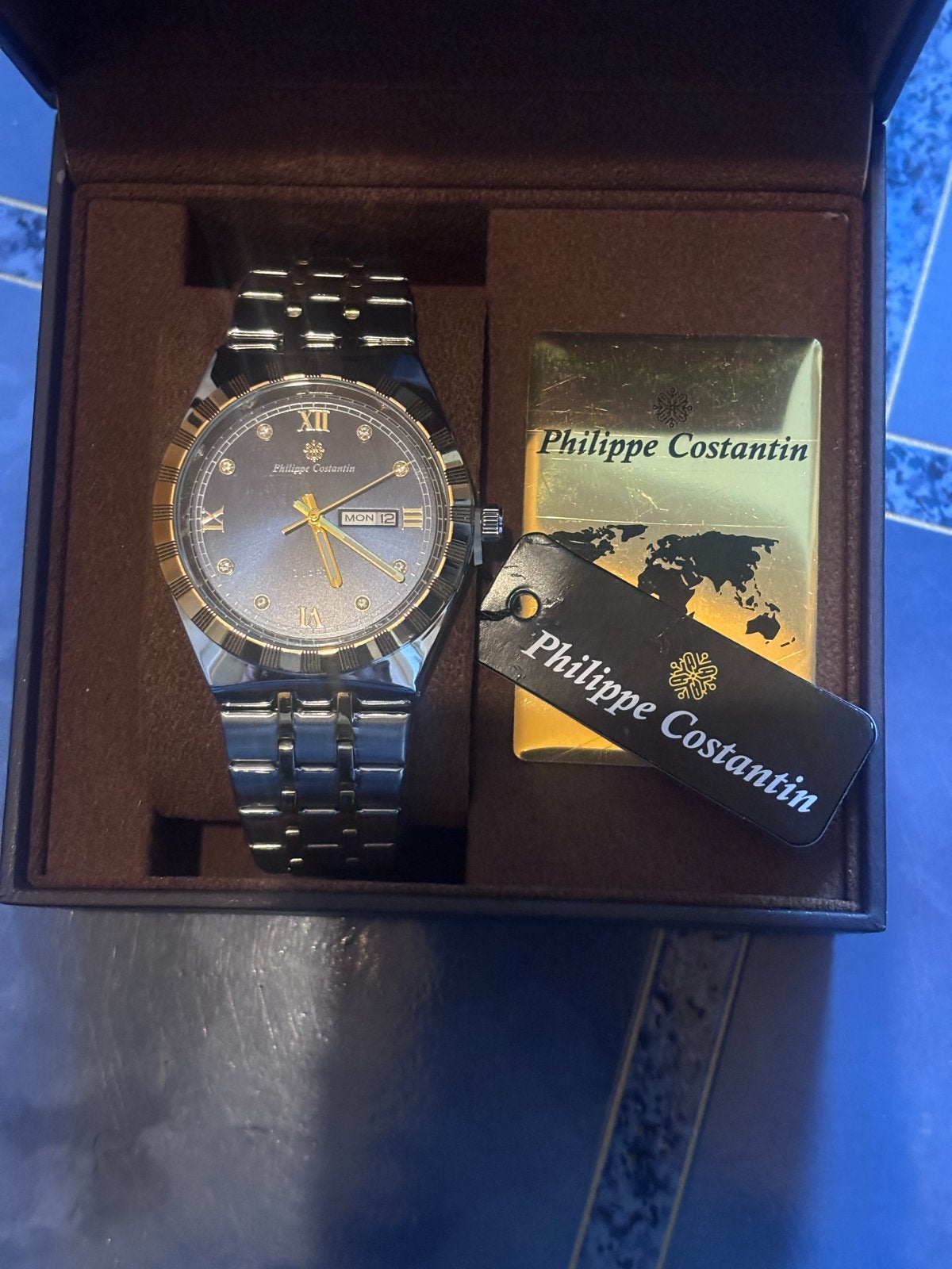 Philippe Costantin Herenhorloge - Nieuw in doos, Sieraden, Tassen en Uiterlijk, Horloges | Heren, Overige merken, Staal, Polshorloge