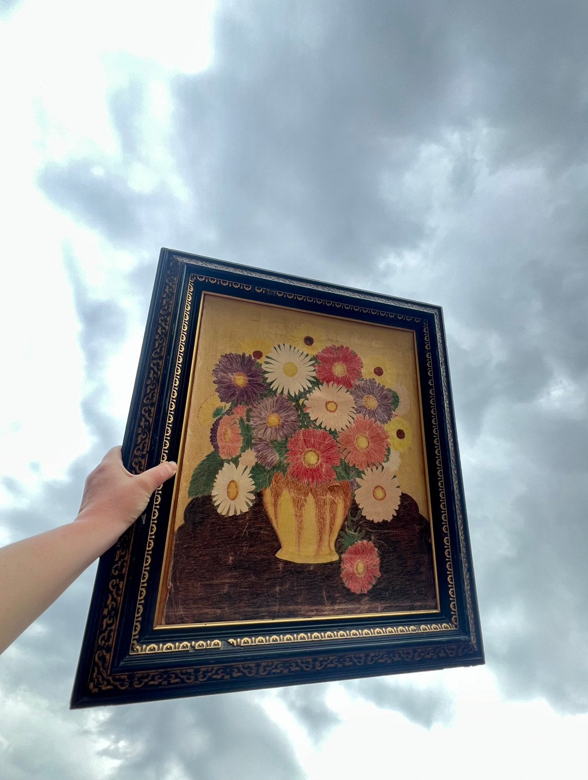 vintage schilderij, Ophalen of Verzenden