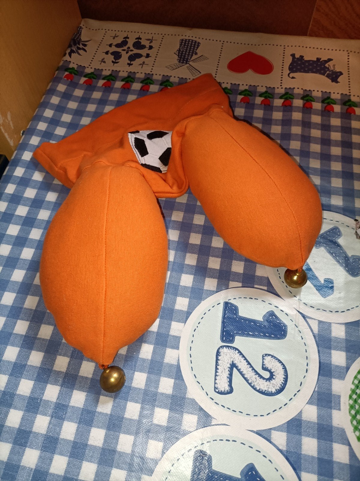 Oranje kabouter Plop voetbal muts, Ophalen of Verzenden, Zo goed als nieuw, Overige typen