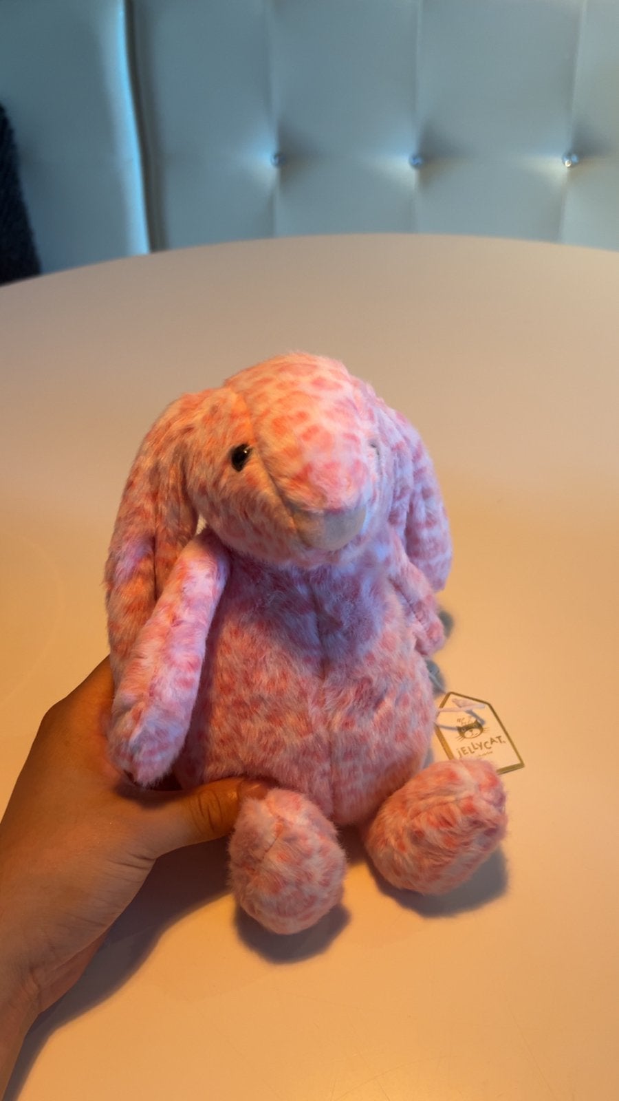 Jellycat roze panther konijn, Ophalen of Verzenden, Zo goed als nieuw, Konijn