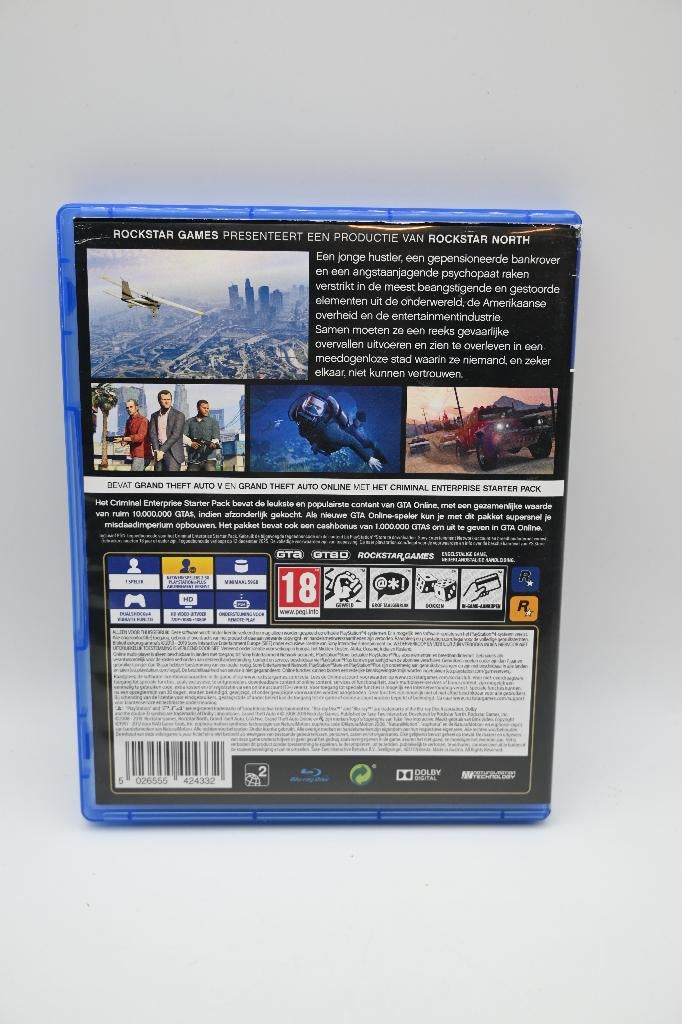 Playstation 4 GTA 5 Premium Edition, Gebruikt, Vanaf 18 jaar, 1 speler, Ophalen of Verzenden