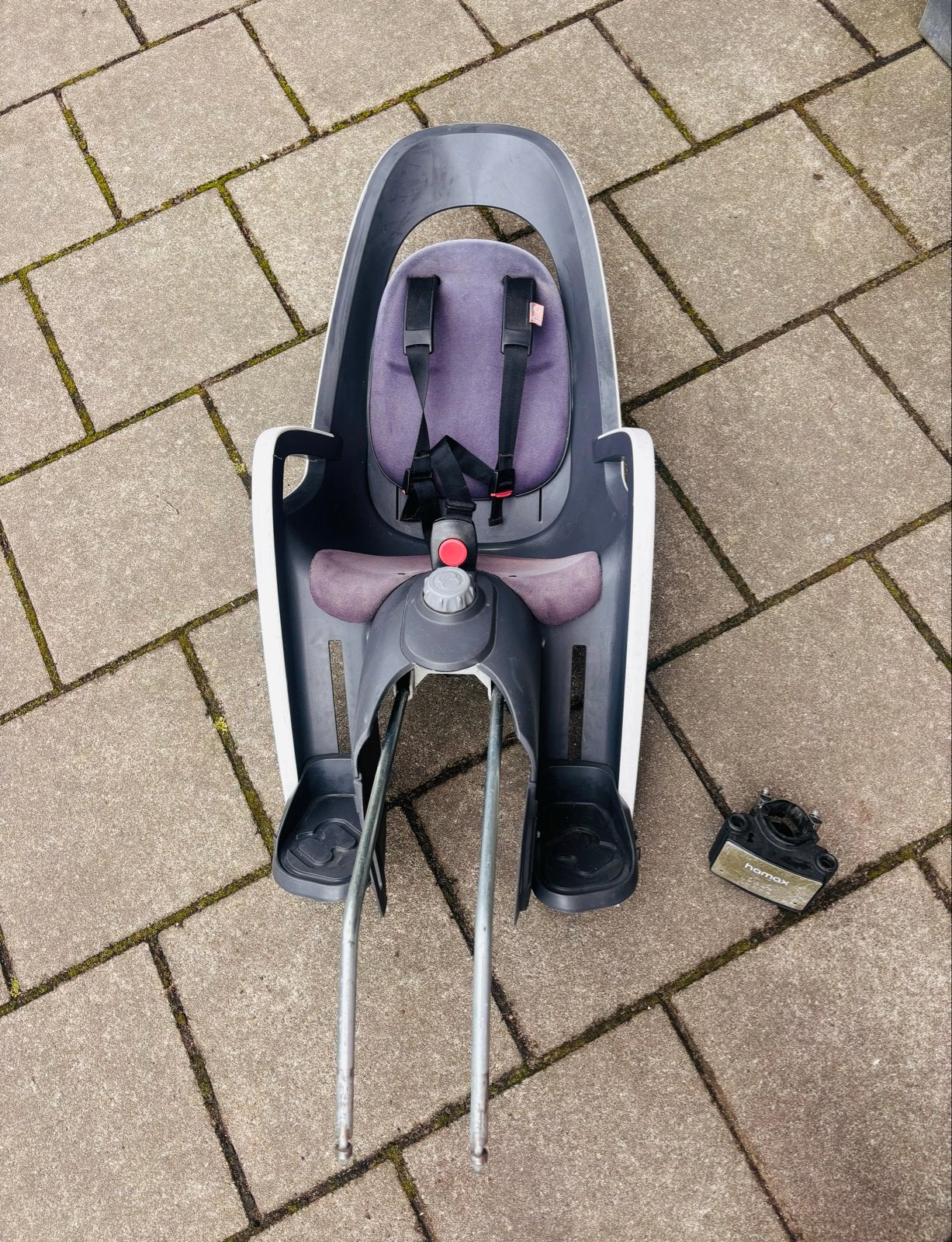 Hamax Caress kinderfietszitje voor onderbuis, wit, Fietsen en Brommers, Ophalen, Achterzitje, 9 t/m 18 kg, Gebruikt