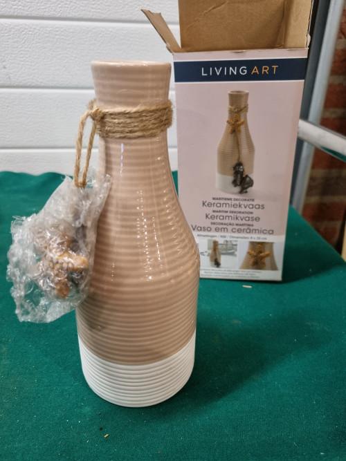 vaas met strand hangers living art nieuw, Ophalen of Verzenden, 'T Olde Gre-j, Info@toldegrej.nl, Endepoelstraat 20f Didam