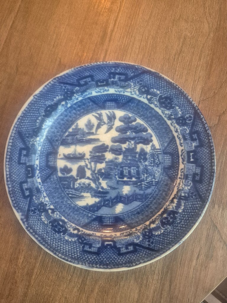 Oud Delfsblauw bordje, Ophalen of Verzenden