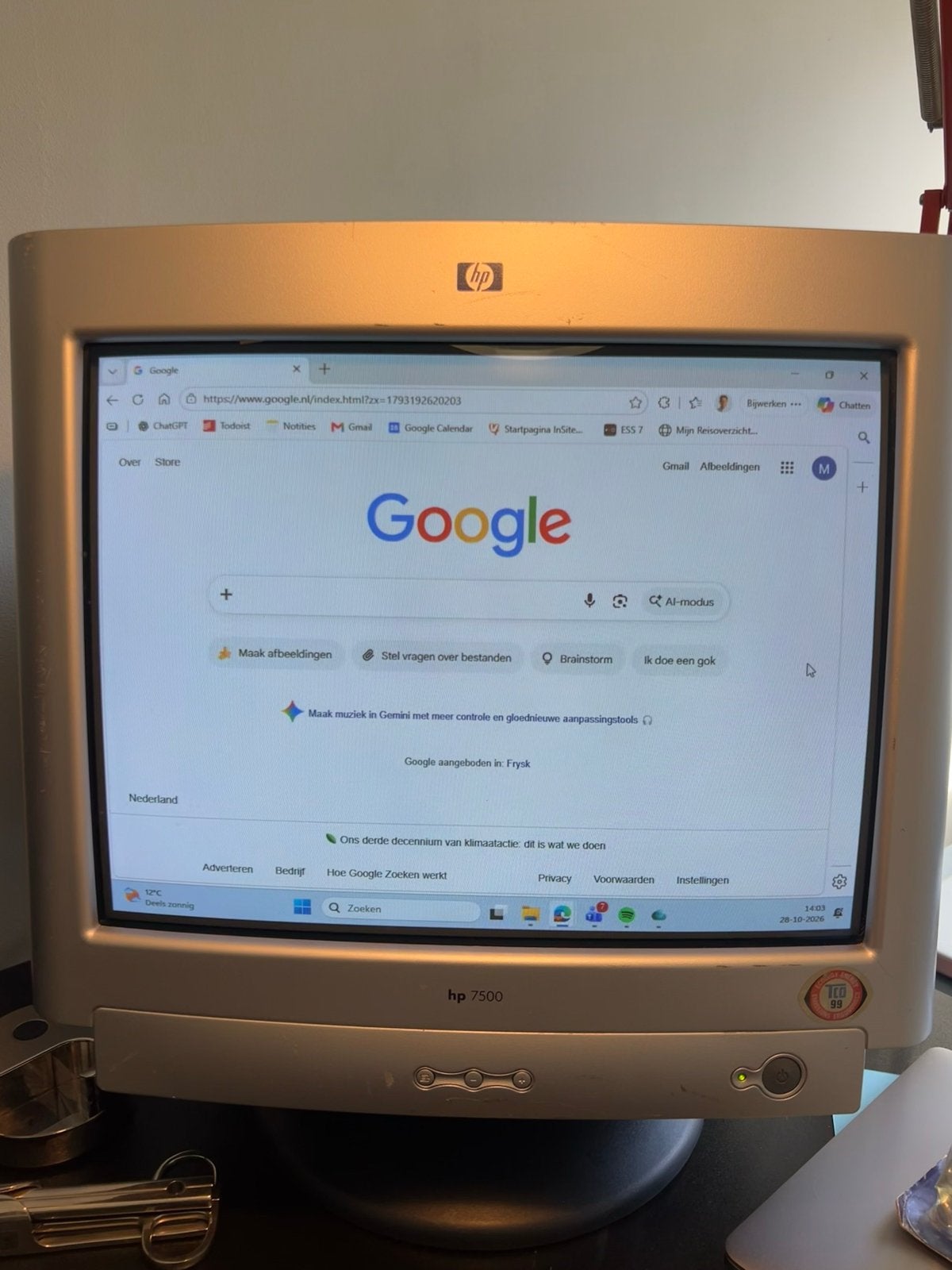 HP 7500 16 inch CRT Monitor, Ophalen, Gebruikt, Overige typen, Overige resoluties