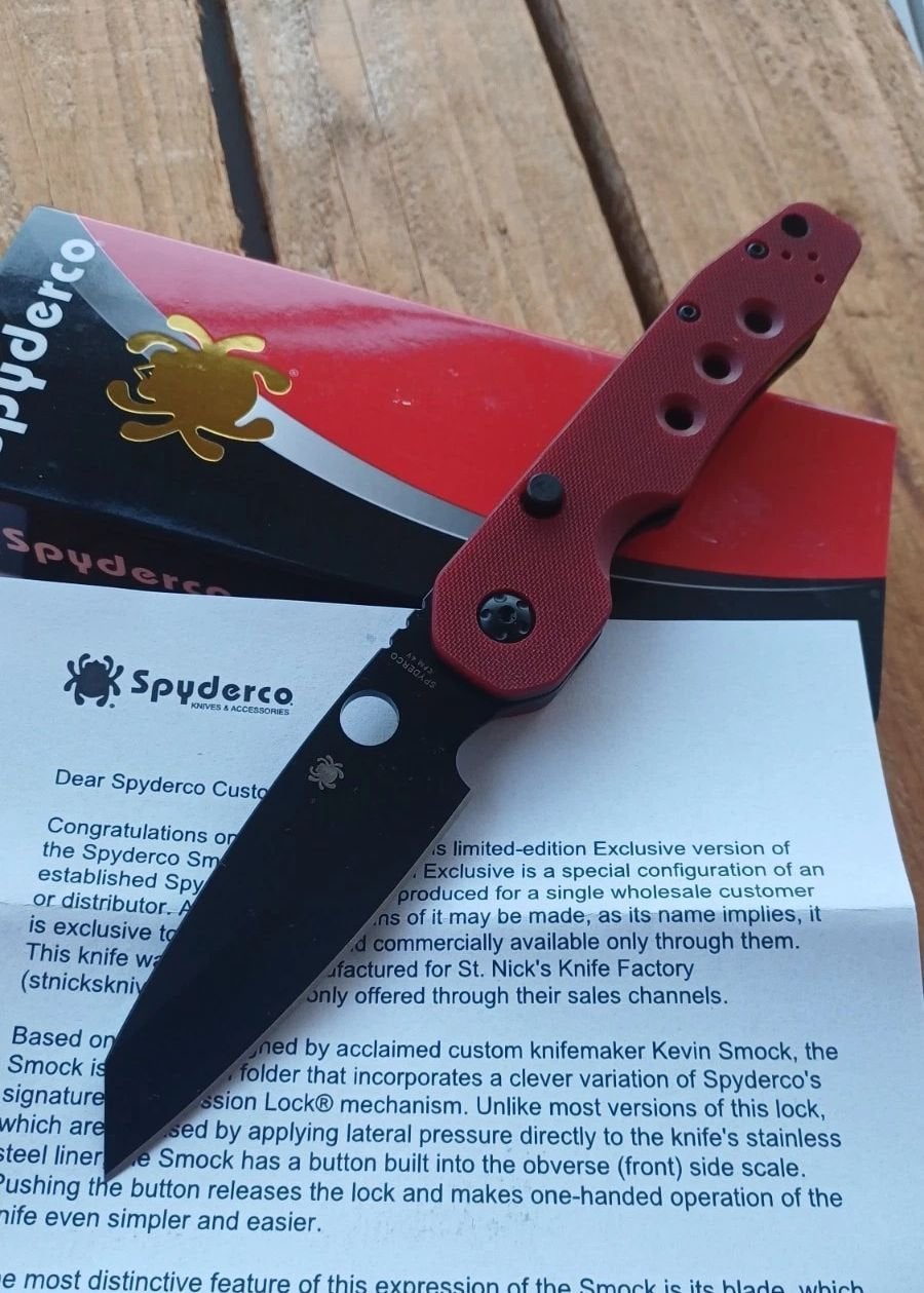 Spyderco Smock – exclusief bij St. Nick’s Knives, Ophalen of Verzenden, Zo goed als nieuw