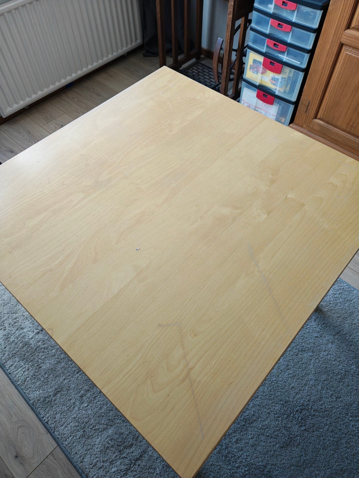 Uitschuifbare eettafel, licht hout, gebruikt, Huis en Inrichting, Ophalen, Gebruikt, 50 tot 100 cm, Vier personen