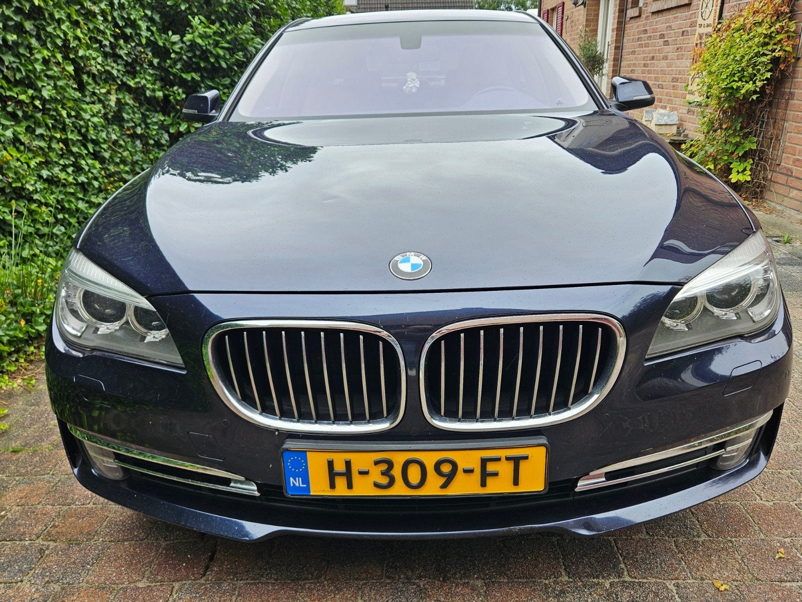 BMW 7-Serie 740i 320pk Aut 2014 Blauw, Beige, Leder, Particulier, Sedan