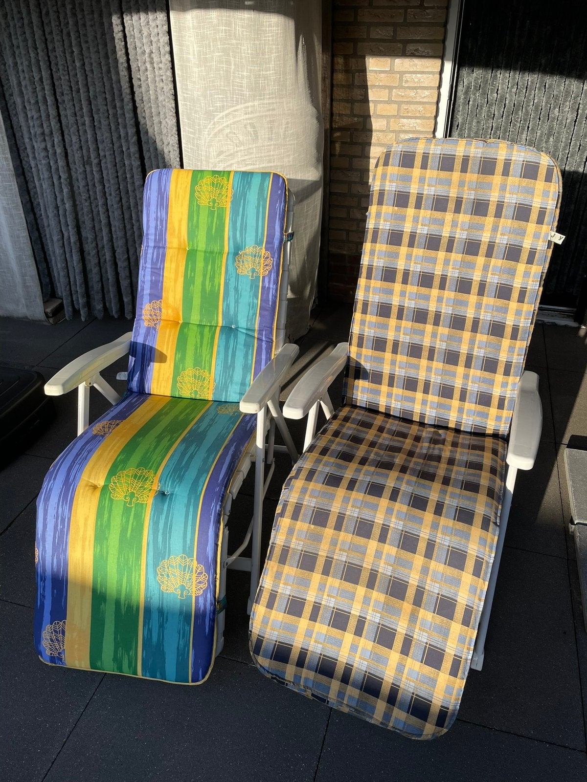 twee comfortabele tuinstoelen, verstelbaar in 7 standen, Ophalen, Zo goed als nieuw