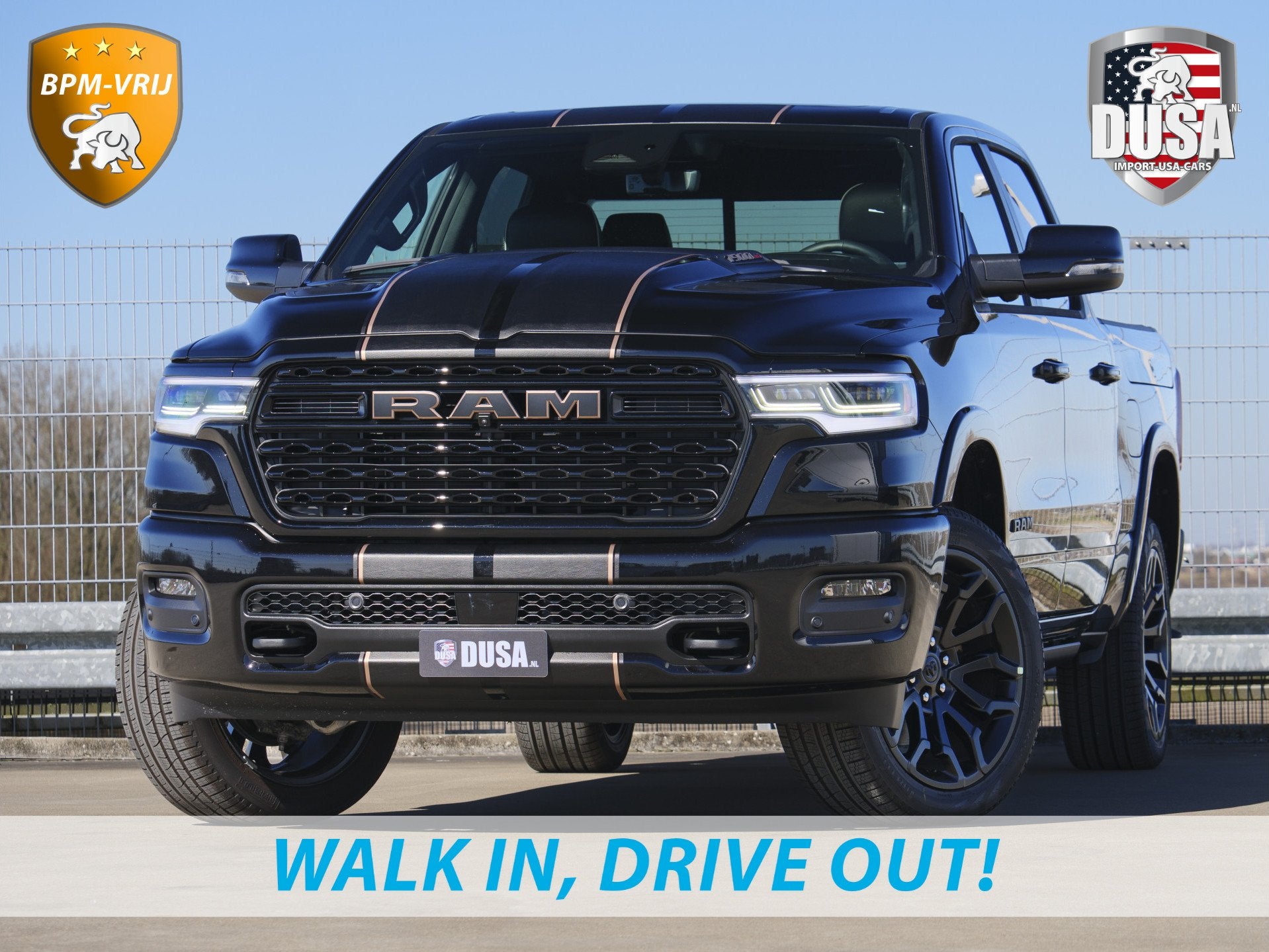 Dodge Ram 1500 | FORD F-150 | GMC | Grote voorraad BPM - VRI, Auto's, Zwart, Leder, Bedrijf, Nieuw