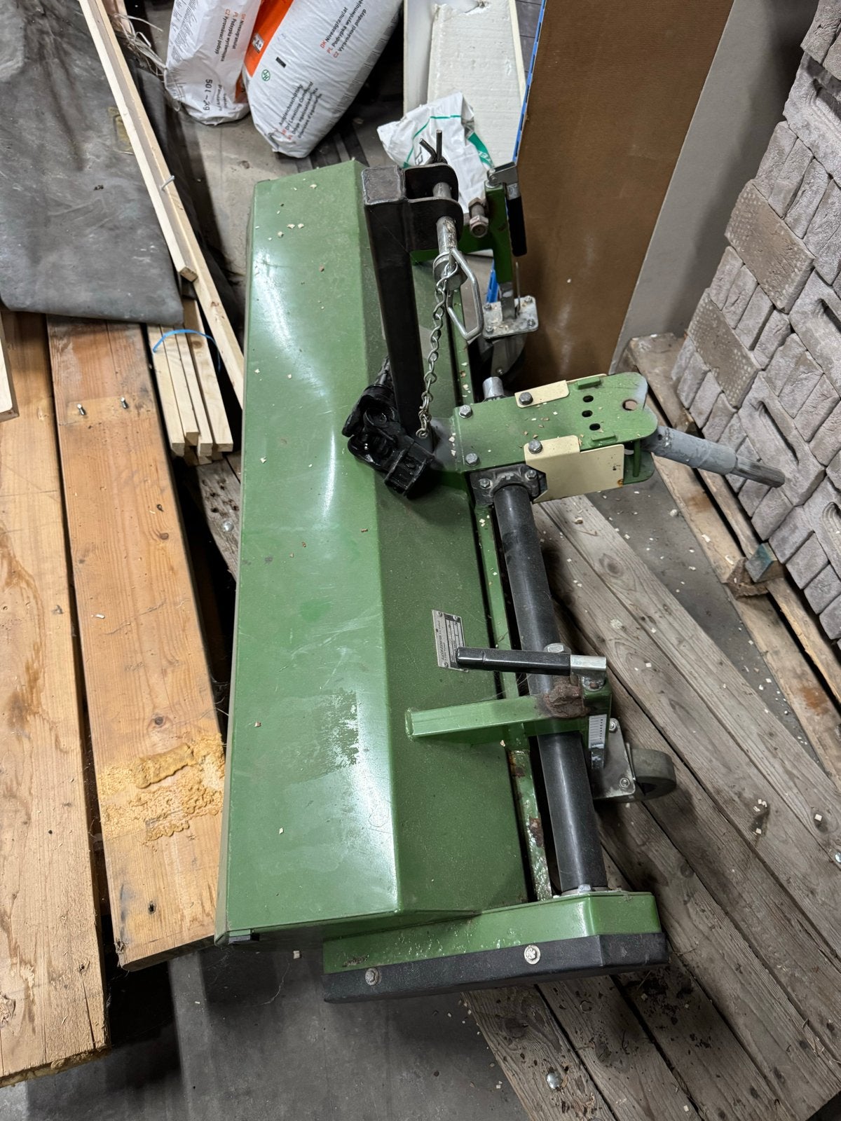 Veegmachine voor achter de trekker, Ophalen, Gebruikt