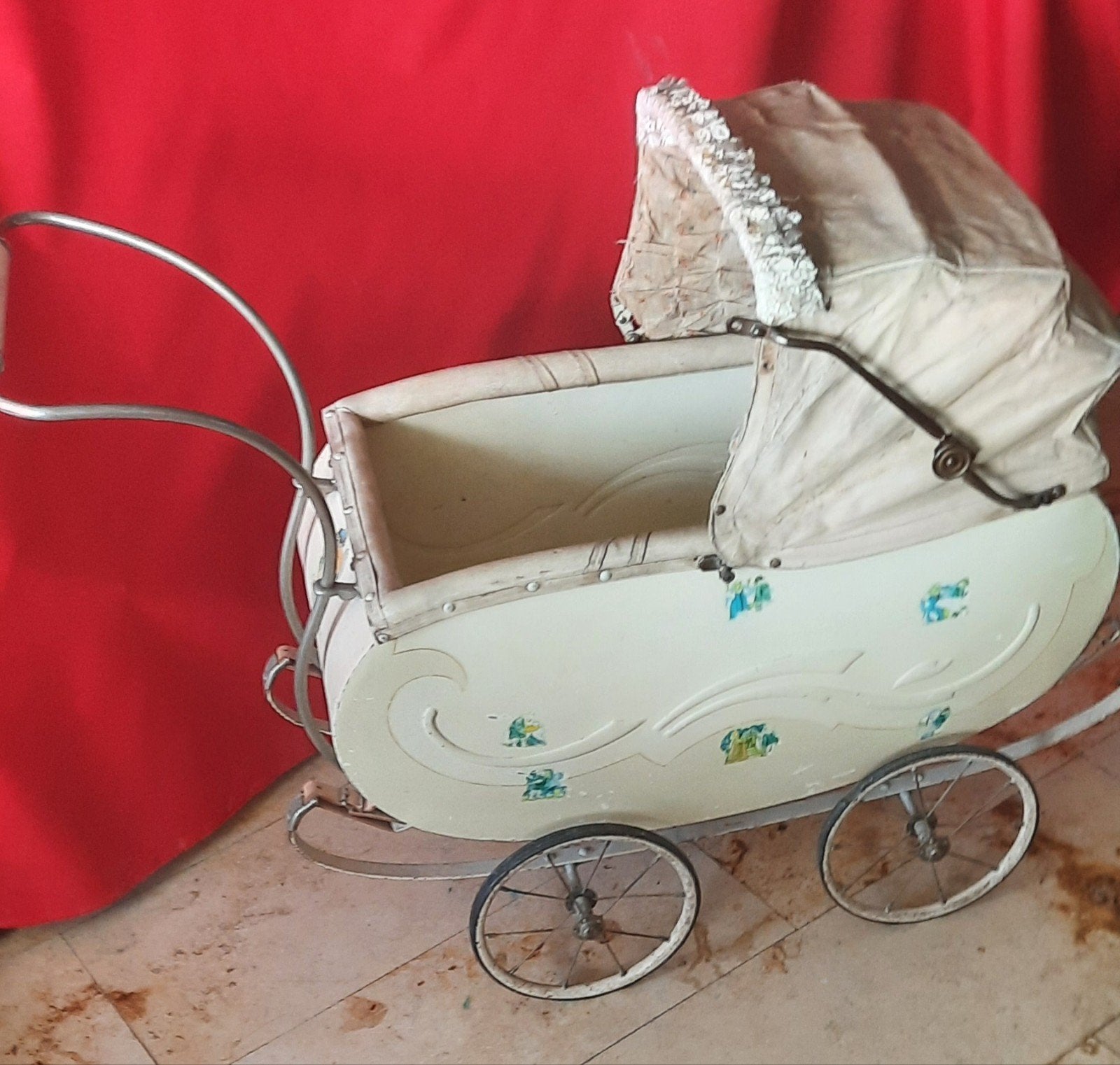Vintage Poppenwagen - Antieke Kinderwagen voor Poppen, Ophalen, Gebruikt, Babypop