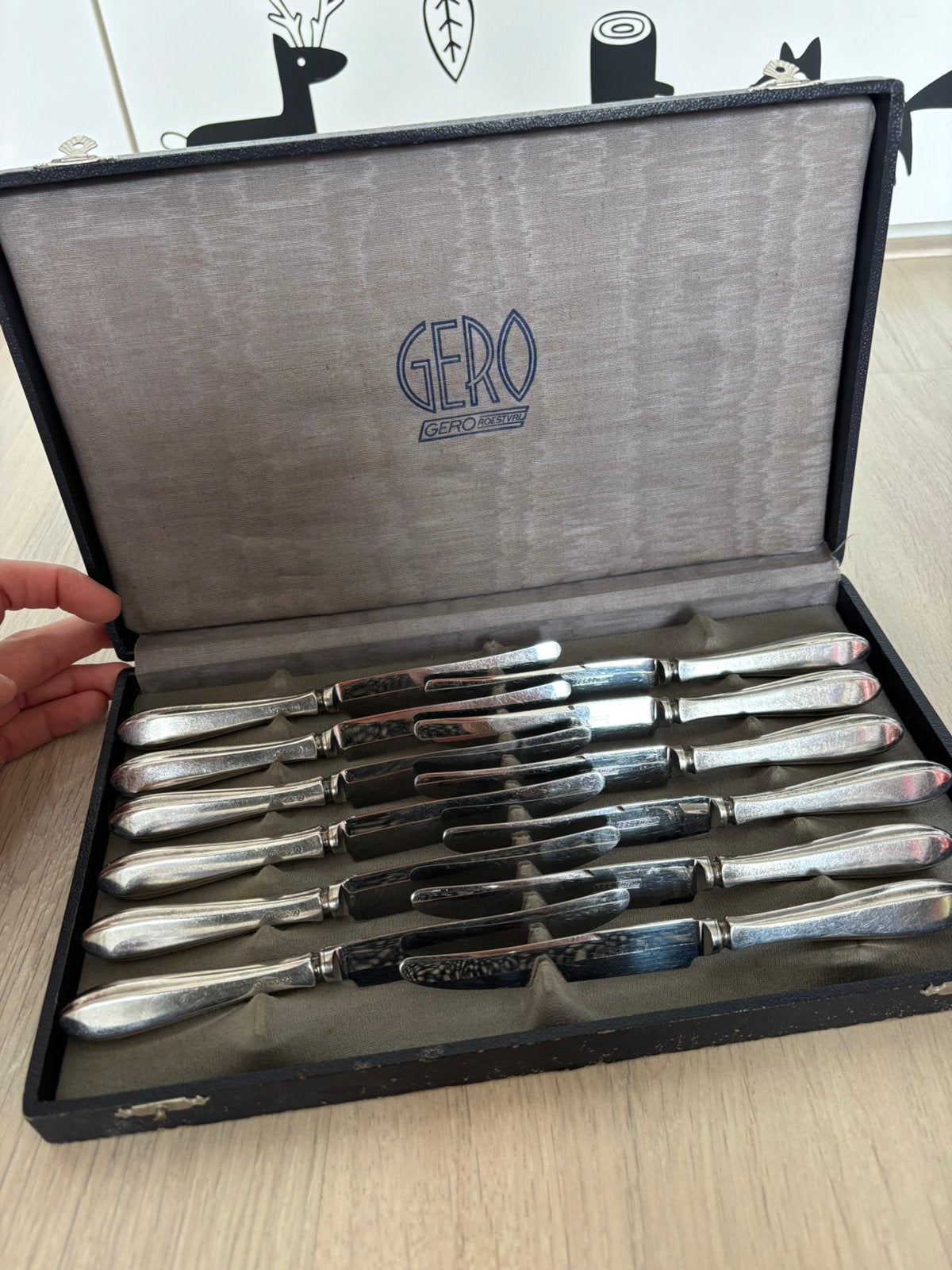 GERO 90 verzilverde dessertmessen 12 stuks, Ophalen of Verzenden