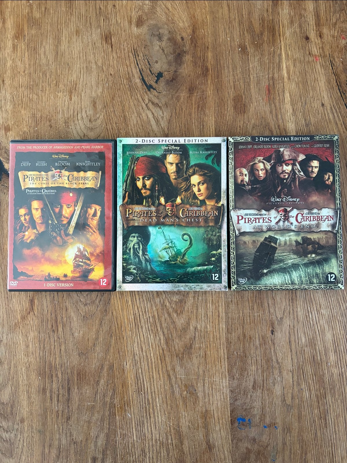 Pirates of the Caribbean 1 t/m 3 DVD Boxset, Nederlands, Ophalen of Verzenden, Vanaf 12 jaar, Gebruikt