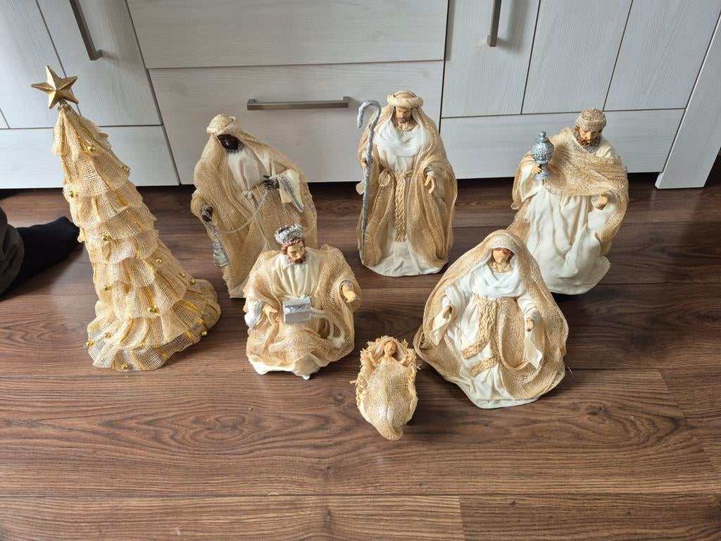 Grote kerststalpoppen complete set, Ophalen of Verzenden, Zo goed als nieuw, Overige typen