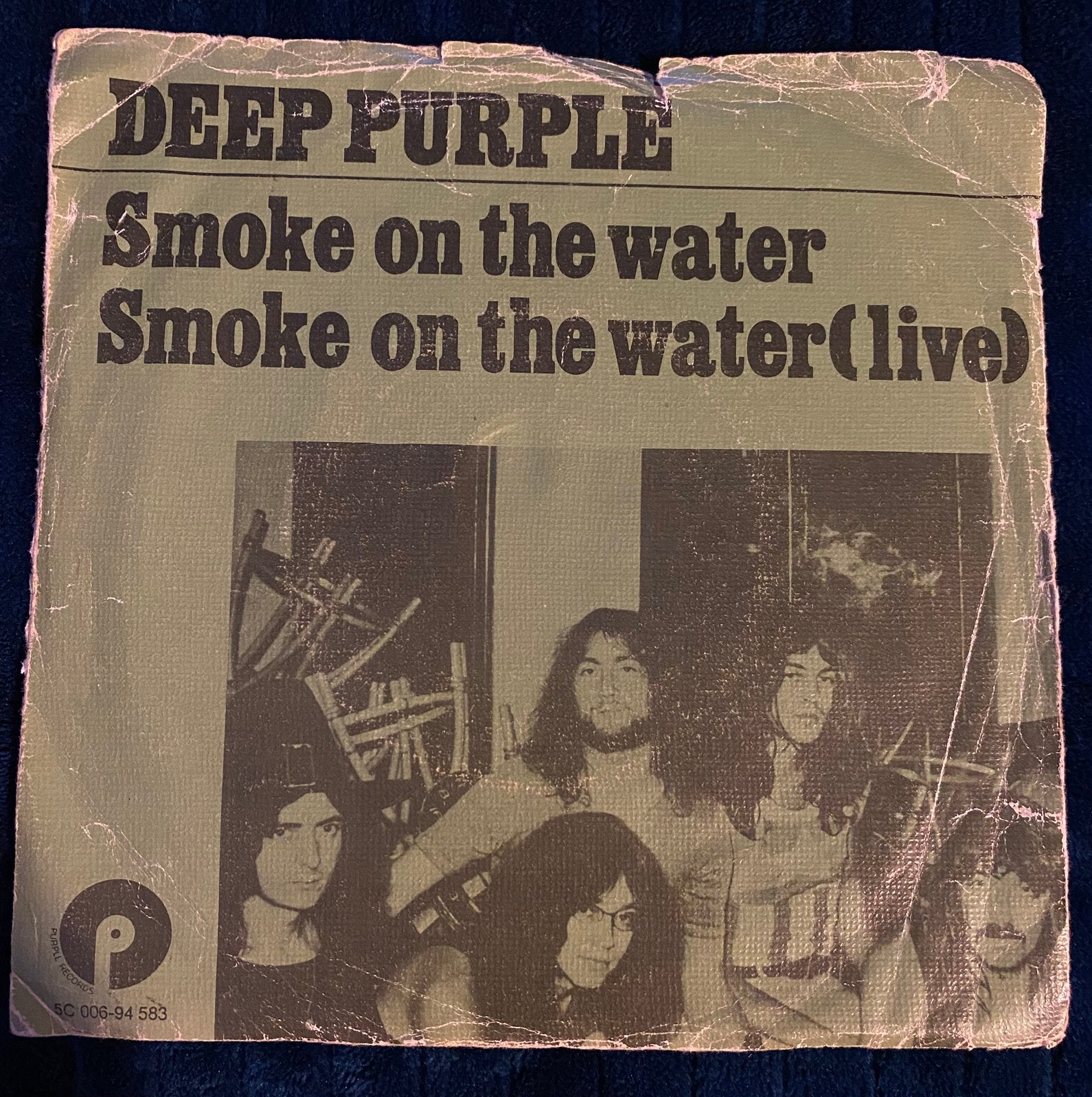 Deep Purple Smoke on the water, Ophalen of Verzenden, Gebruikt, 7 inch, Rock en Metal
