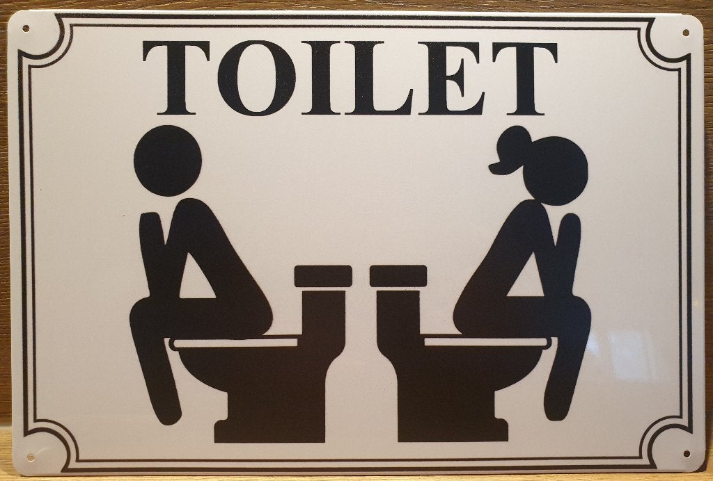 Toilet man vrouw reclamebord van metaal wandbord decoratie