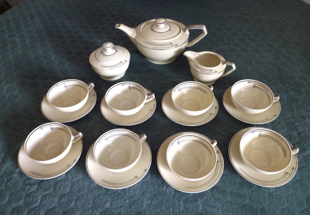 antiek theeservies, Ophalen of Verzenden