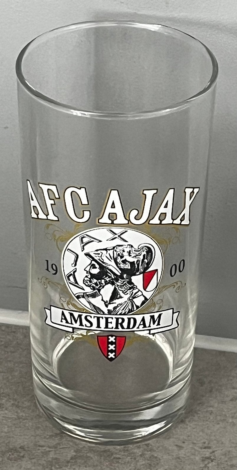 bierglas voetbalclub AFC Ajax Amsterdam oud logo, Ophalen of Verzenden, Zo goed als nieuw, Ajax