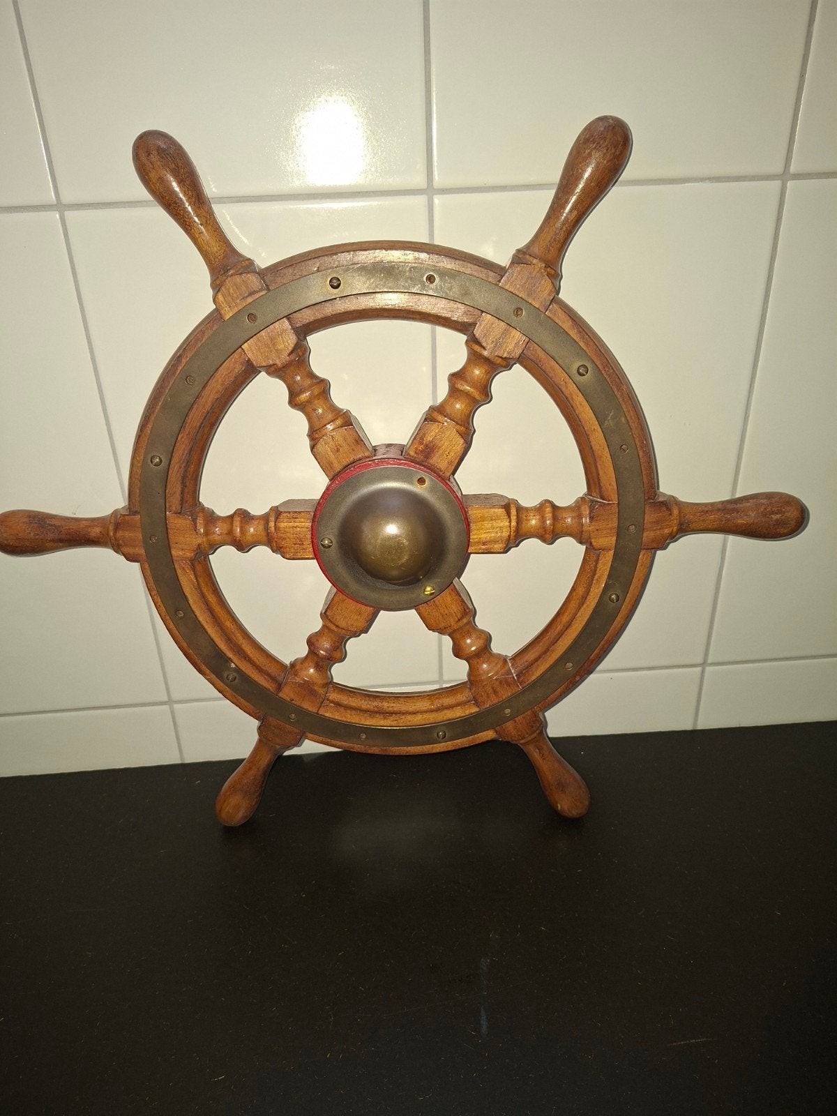 Klassiek houten stuurwiel, 49 cm, conisch asgat 22 mm, Ophalen of Verzenden