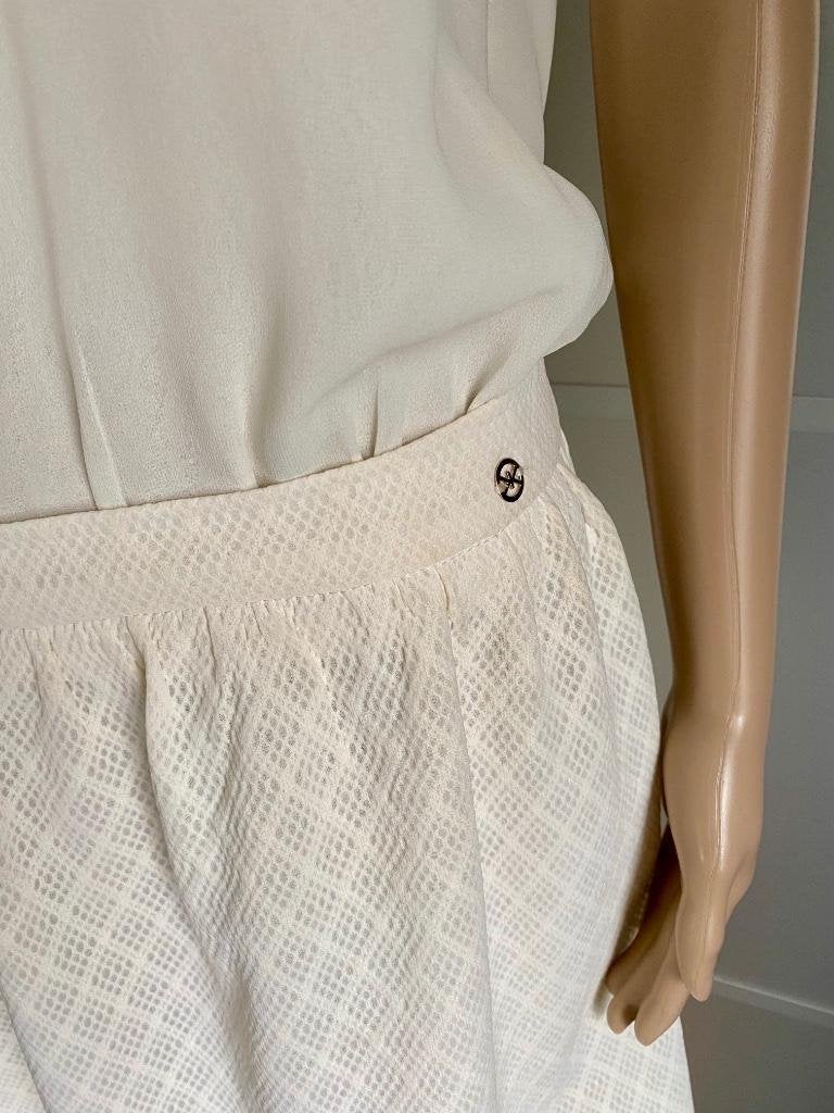 H473 Kocca maat 40/42 jurk jurkje feest gebroken-wit, Kleding | Dames, Maat 38/40 (M), Wit, Kocca, Ophalen of Verzenden
