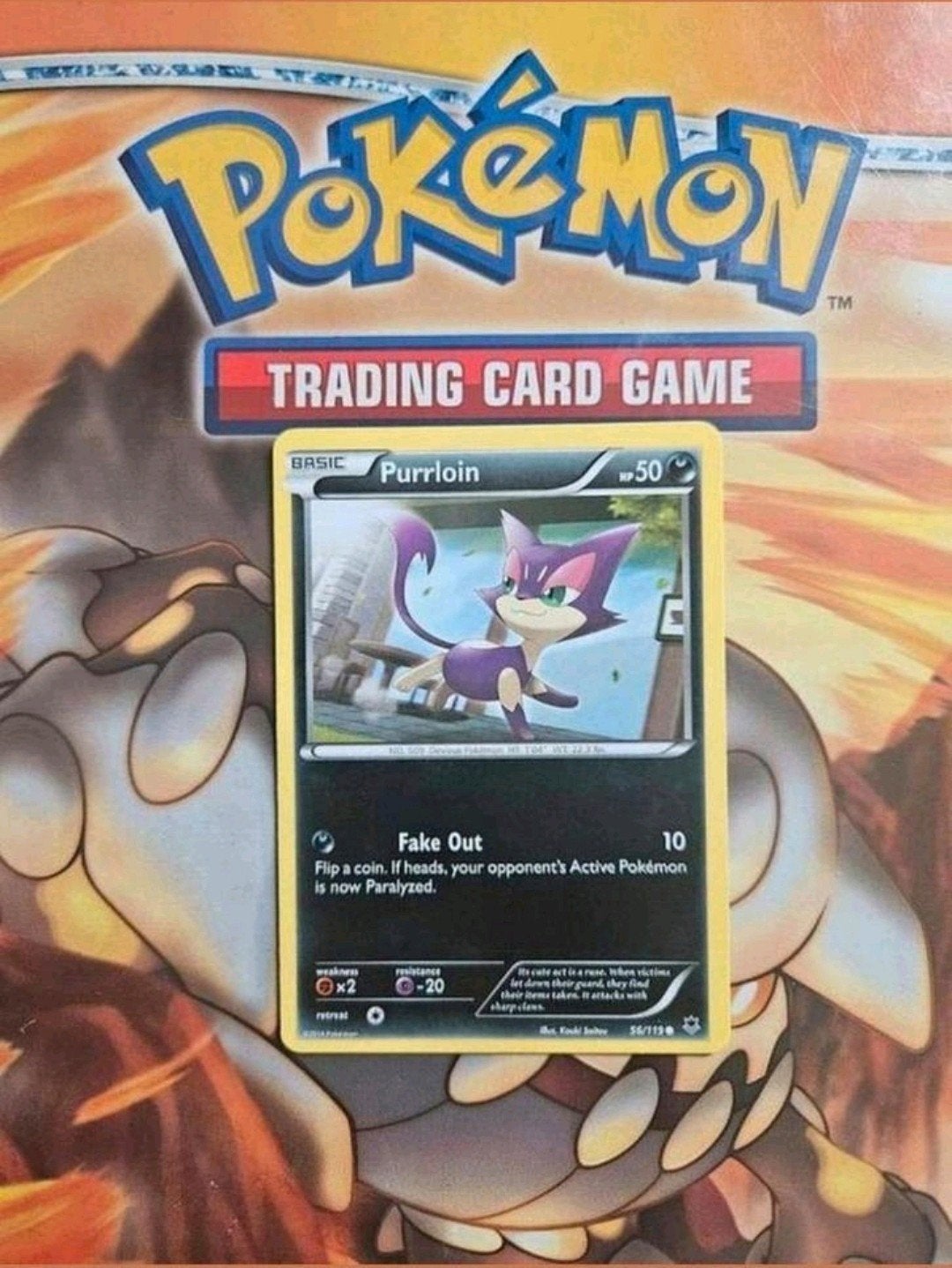 Purrloin 56/119 XY Phantom forces pokemon kaart, Ophalen of Verzenden, Gebruikt, Losse kaart