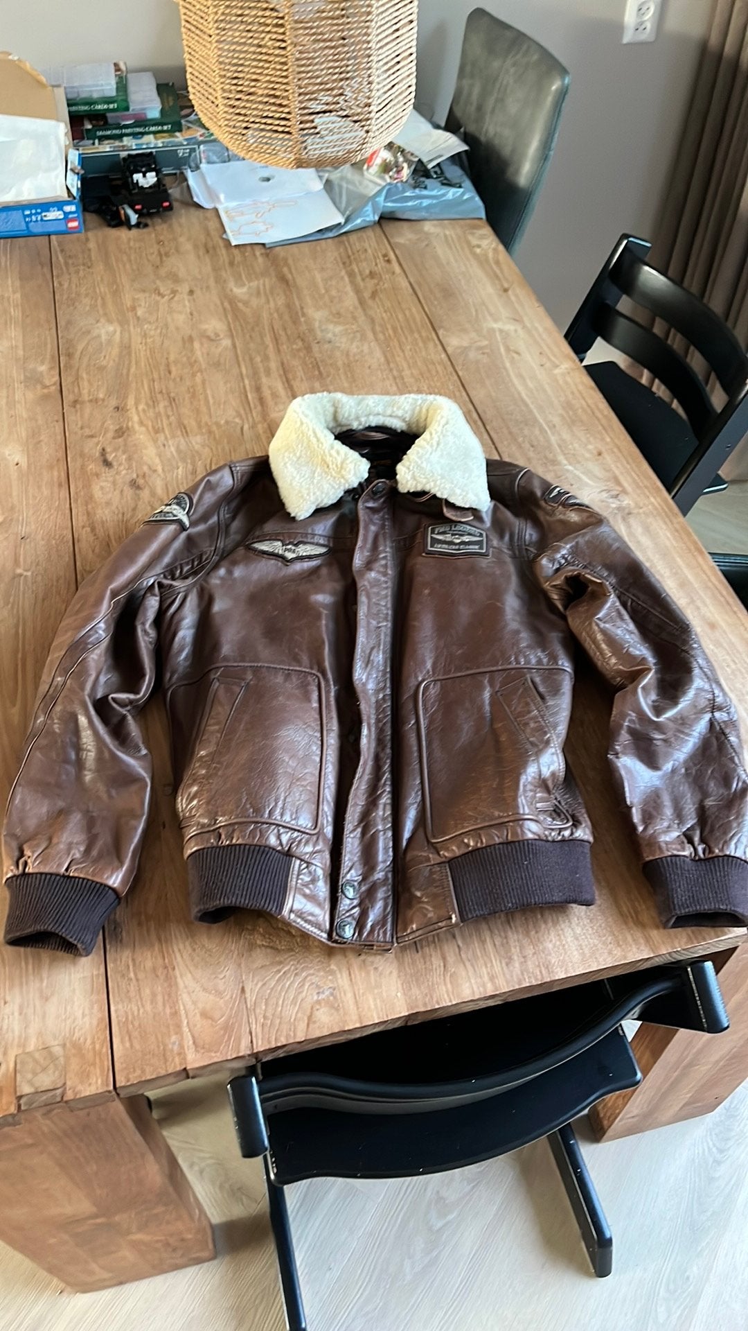 PME Legend piloten jack lederen, Kleding | Heren, Jassen | Winter, Ophalen of Verzenden, Zo goed als nieuw, Maat 52/54 (L), Bruin