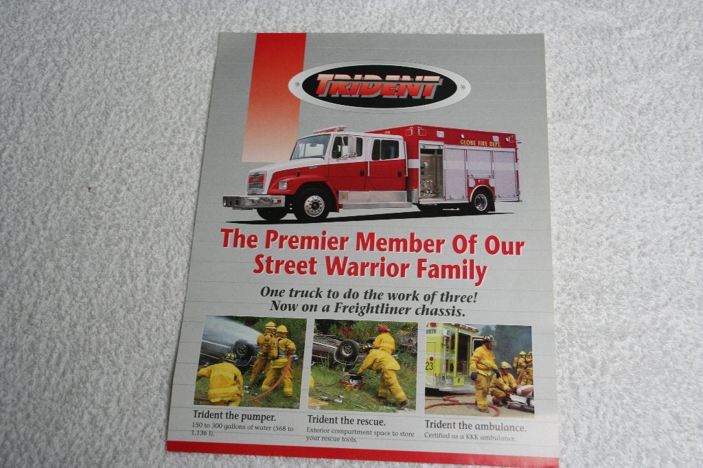 Folder Trident brandweerauto USA, Boeken, Ophalen of Verzenden, Nieuw, Overige merken