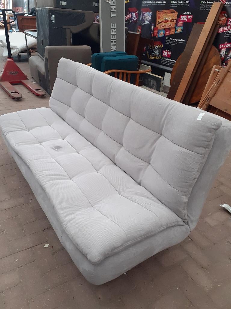 slaapbank grijs, Ophalen, Gebruikt, Tweepersoons, 190 cm of minder