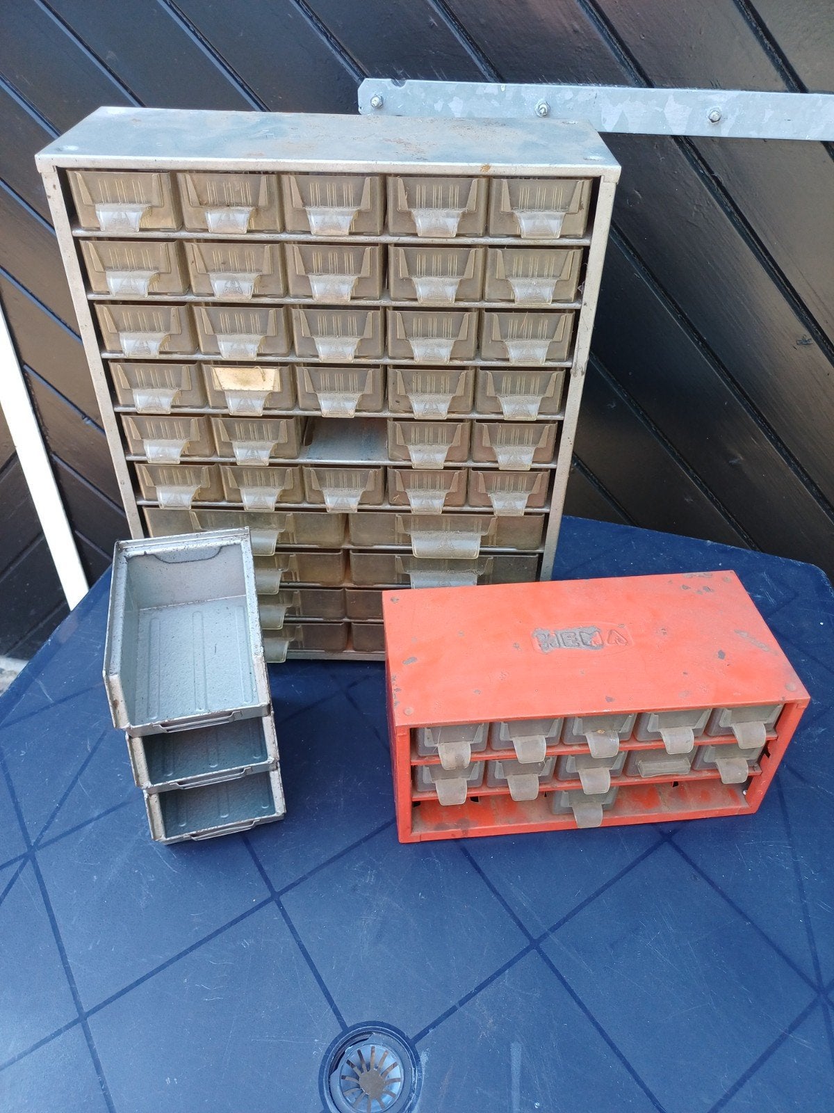 Vintage Haceka en Hema onderdelenkasten, set van 2, Ophalen, Gebruikt