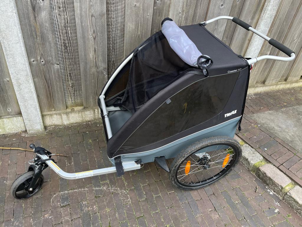 Thule Coaster XT Kinderkar/Fietskar - Zo goed als nieuw, Ophalen, Gebruikt, Opvouwbaar, Kinderkar