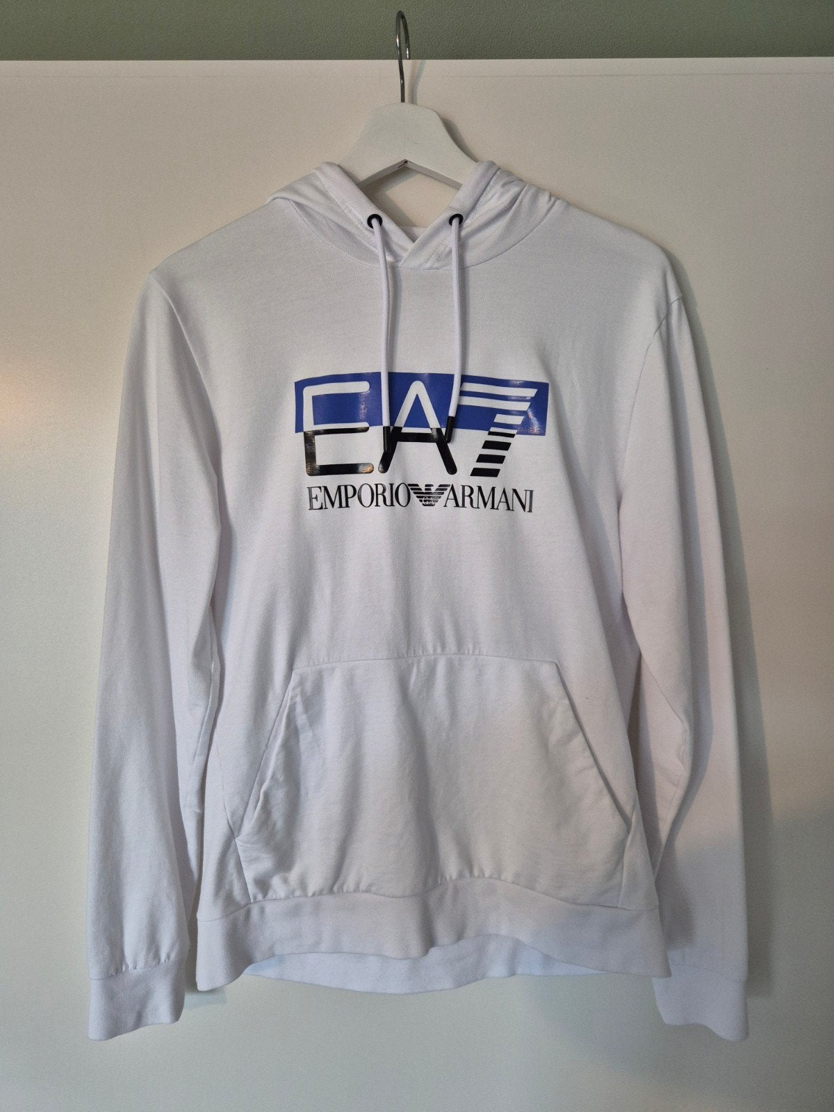 Witte Emporio Armani Hoodie (EA7) - maat S, Kleding | Heren, Truien en Vesten, EA7 Emporio Armani, Wit, Ophalen of Verzenden, Zo goed als nieuw