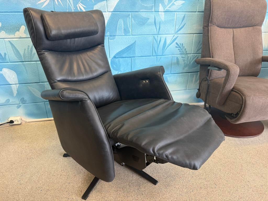 Luxe Prominent sta op stoel relax fauteuil gratis bezorging, Minder dan 75 cm, Leer, Ophalen of Verzenden, 50 tot 75 cm