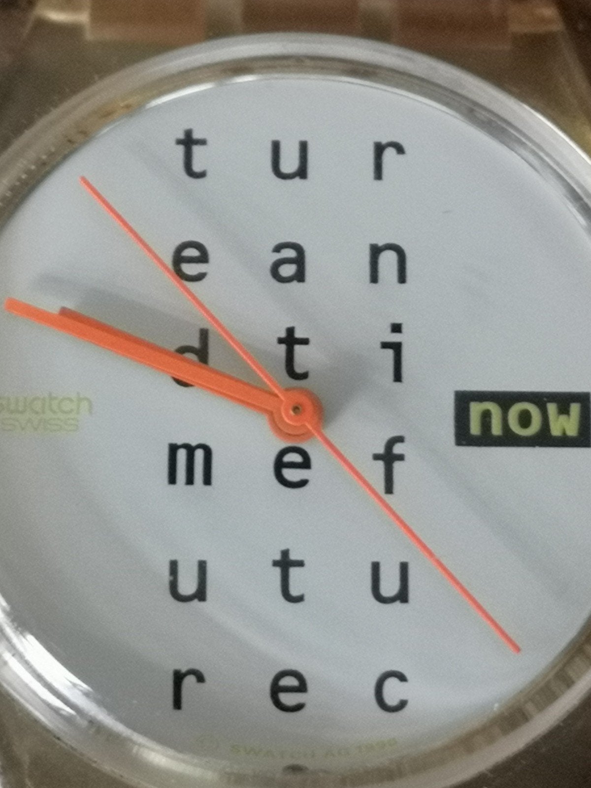 Swatch horloge 'Time Now' - Uniek design, werkt perfect, Kunststof, Gebruikt, Polshorloge, Swatch
