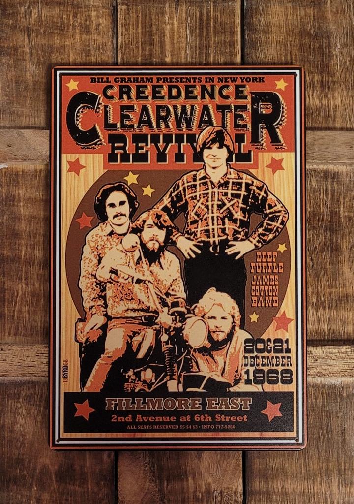 Creedence Clearwater Revival reclamebord van metaal deco, Verzamelen, Info@deconoord.nl, Deco Noord, Nieuw, Ophalen of Verzenden