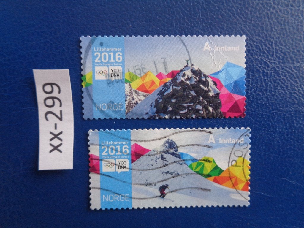 noorwegen - jeugd olympische winteer spelen 2016 (xx-299), Ophalen of Verzenden, Noorwegen, Gestempeld