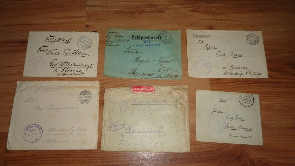 12 st Duitse wo1 Feldpost envelop oorlog soldaat set, Verzamelen, Militaria | Tweede Wereldoorlog, Verzenden, Nederland, Boek of Tijdschrift
