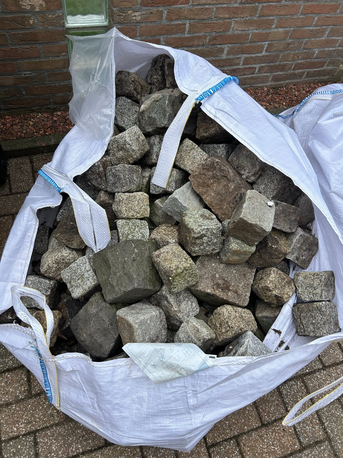 Graniet natuursteen voor border of tuinmuur (1,5 bigbag), Ophalen, Gebruikt, Graniet, Kei
