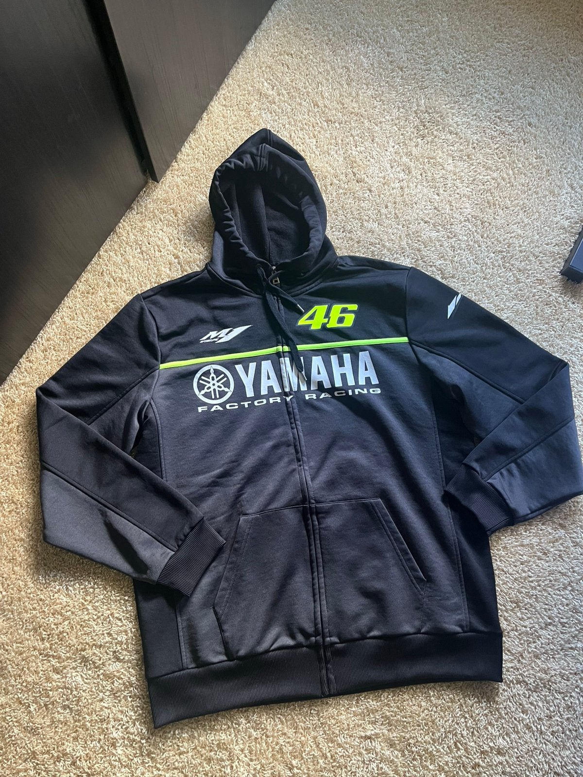 VR46 Rossi trainingsjack/hoodie/vest Yamaha zwart mt. XXL, Ophalen of Verzenden, Zo goed als nieuw, Overige maten, Zwart