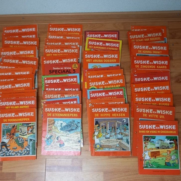 Grote collectie Suske en Wiske stripboeken, Meerdere stripboeken, Ophalen of Verzenden, Gelezen, Willy Vandersteen