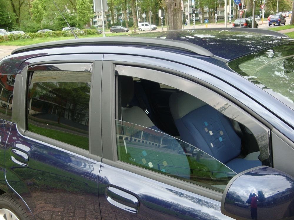 fiat zijwindschermen donker pasvorm raamspoilers oa panda, Ophalen of Verzenden, Nieuw