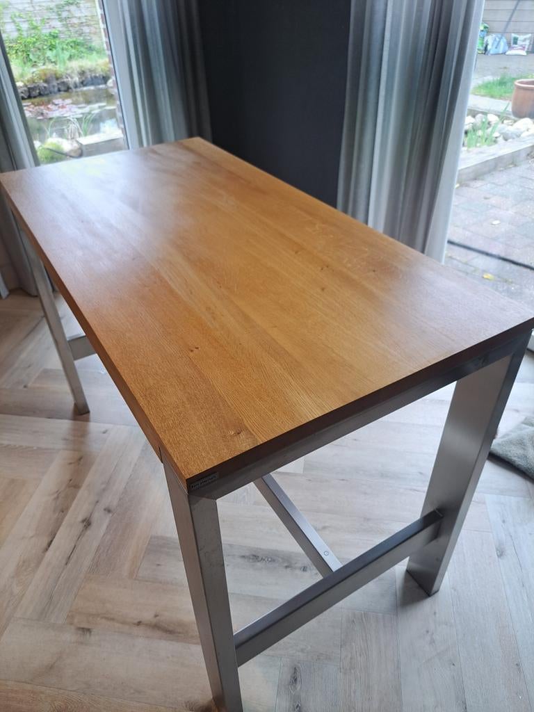Bert Plantagie tafel met RVS onderstel, Ophalen, Zo goed als nieuw