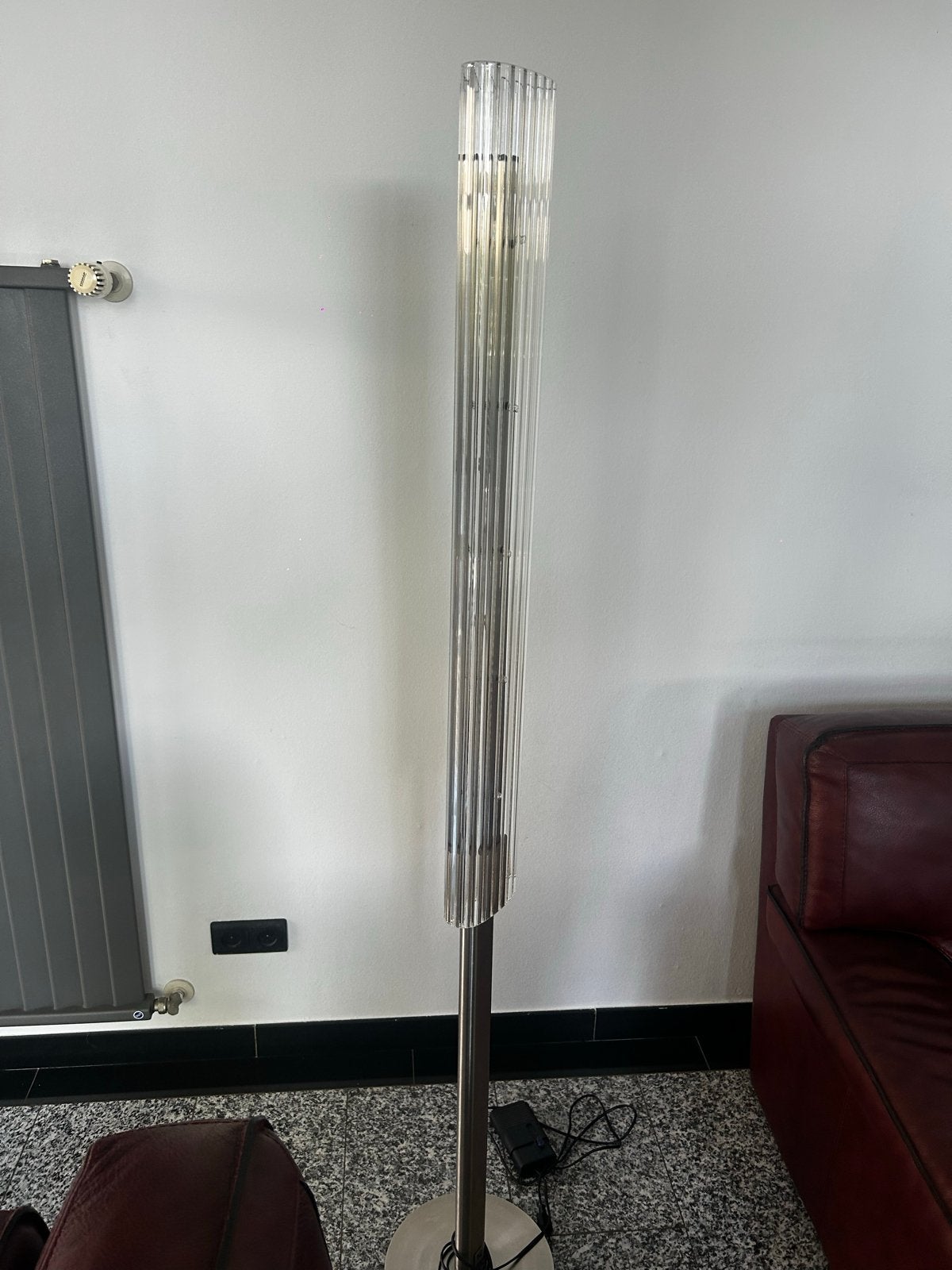 Moderne staande lamp met glazen buizen, Huis en Inrichting, Ophalen, Zo goed als nieuw, Glas, 150 tot 200 cm