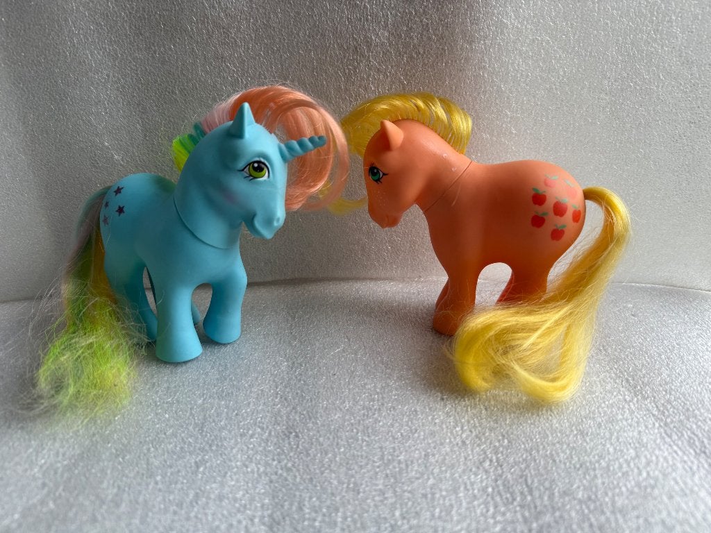My Little Pony g1 vintage Starflower en Applejack, Ophalen of Verzenden, Gebruikt